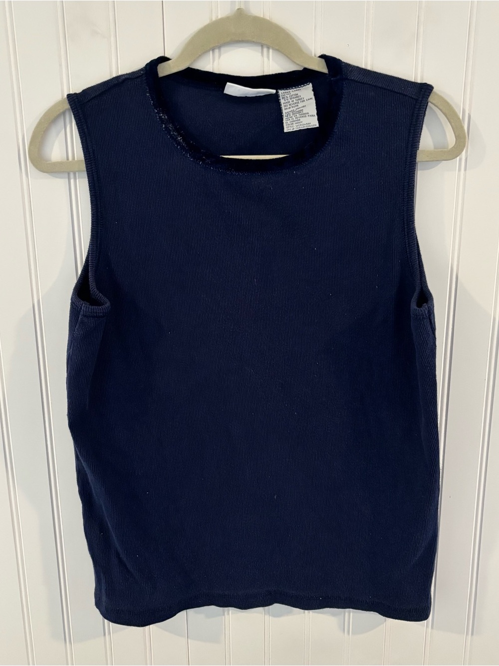 Women’s Navy Sleeveless Knit Top
